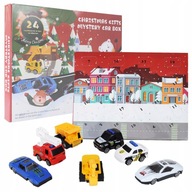 KALENDARZ ADWENTOWY DLA DZIECI NA BOŻE NARODZENIE ADWENT 24 SAMOCHODY AUTKA