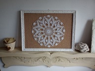 OBRAZ SHABBY RETRO JUTA KORONKA