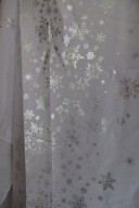 OBRUS NA STÓŁ ŁADNY WZÓR BIAŁY ŚWIĄTECZNY