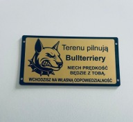Grawerowana Tabliczka uwaga pies Bulterier