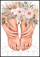 A2 PLAKAT DO SALONU MANICURE PEDICURE PAZNOKCIE, SALON MANICURE URODY