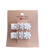 Mini spineczki do włosów dla niemowląt dziewczynek handmade 2 szt.