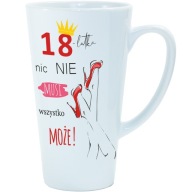 Kubek DUŻE LATTE na 18 urodziny ceramika 450 ml