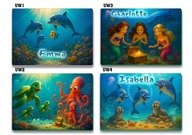 Puzzle piankowe z imieniem dziecka personalizowane Podwodny Świat Syreny