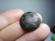 Rosyjski guzik pocztowo-telegraficzny wzór 1885 Sygnowany Piękne wypukłości