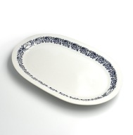 Patera półmisek porcelana Wawel Orbis vintage biały granatowy dekor motyw