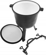 KOCIOŁEK EMALIOWANY 8L GARNEK MYŚLIWSKI WĘGIERSKI NA OGNISKO I GRILL