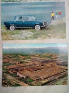 Pocztowka FIAT1500, fiat mirafiori-Torini,Italia - 2 SZTUKI