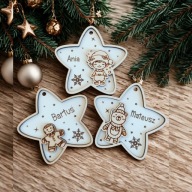 Bombki z grawerem zawieszki na choinkę prezent pierwsze święta logo