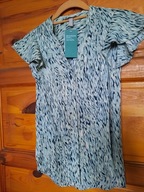 Bluzka szara marmurkowa krótki rękaw (XS) H&M