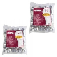 ZESTAW 100 SZTUK TEALIGHT BISPOL PODGRZEWACZE ŚWIECZKI 8H BEZBARWNE MAŁE