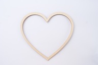 Serce, ramka, makrama, sklejka, decoupage, rękodzieło, 15cm, zestaw 5szt