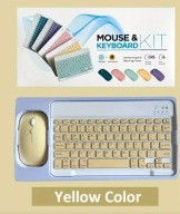 YELLOW Kolorowa Bezprzewodowa Klawiatura + mysz do tabletów android iPadów