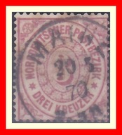 Północnoniemiecki Związek Pocztowy - znaczek kasowany z 1869 roku. Z 7531