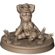 Fantasy Football Cheerleader Naughty Diorama Pinup RPG Druk 3D NSFW