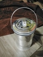 Vintage stal nierdzewna Retro Wiadro z wkładem