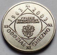 Żeton 40 lat PTN Oddział Gniezno śr 22mm 1963-2003