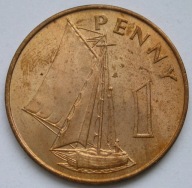 Gambia 1 penny 1966 - Elżbieta II - stan menniczy
