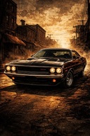 Plakat Motoryzacyjny Dodge Challenger RT A4 (21 x 29,7 cm)