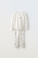 ZARA PIŻAMA W GWIAZDY Z BROKATOWYM ZDOBIENIEM DLA DZIEWCZYNKI 130/134