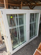 OKNA Drewniane Sosnowe ze szprosami 177x143cm 2 sztuki okno białe