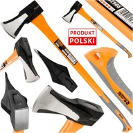 DUŻA KUTA STAL MOCNA OGRODOWA SIEKIERA ROZŁUPUJĄCA OGRODNICZA FIBERGLASS