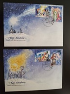 Boże Narodzenie, komplet 2 FDC ze znaczkami 3933-3936
