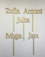 Toppery Personalizowane SOLIDNY (URODZINY, ŚLUB) TORT DREWNIANY, NA LATA!