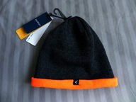 CZAPKA DWUSTRONNA rozm S/M antracyt/pomarańczowa