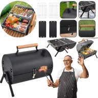 GRILL WĘGLOWY TURYSTYCZNY GRILL OGRODOWY STAL BECZUŁKA PRZENOŚNY 35CMx25CM
