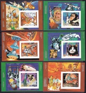 1992 Komory kosmos Viking I i II Mi blok 365-71B ** seria bloków ciętych