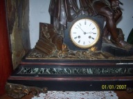 UNIKAT--[@ho] Muzealny Ogromny Zegar Kominkowy - Brąz