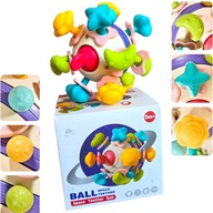 ZABAWKA SENSORYCZNA PIŁKA KULA GRYZAK DLA DZIECI I NIEMOWLĄT KOLOROWA