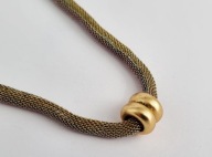 FRANCUSKI NASZYJNIK SREBRNO ZŁOTY ŁAŃCUCH SIATECZKA