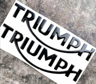 Logo TRIUMPH Emblemat Triumph Czarny Napis 3D /Rocket Tiger Trident/ +Gift