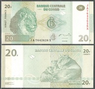 Kongo - P- 94 A - 20 francs - 2003 - seria JA....X