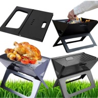 GRILL WĘGLOWY OGRODOWY TURYSTYCZNY PRZENOŚNY SKŁADANY WYGODNA WALIZKA