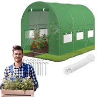TUNEL FOLIOWY SZKLARNIA 2X3 OGRODOWY OGRODOWA MINI STELAŻ MAŁY FOLIA ZESTAW
