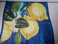 Śliczna galanteria chusta apaszka GUY FRANKE w cytrynki 71cmx7cm