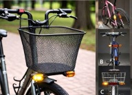 "kierunkowskazy LED (2 przód + 2 tyl) do roweru z koszem przy kierownicy "