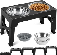 MISKA DLA PSA PODWYŻSZANA 5 REGULOWANYCH WYSOKOŚCI STOJAK+2 MISKI 1200 ML