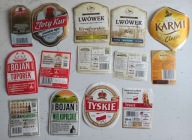 Etykiety piwne etykieta piwo zestaw polskie starsze