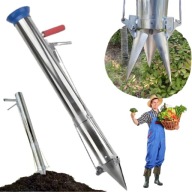 SADZARKA OGRODOWA RĘCZNA METALOWA DO CEBULEK ROZSADY SADZONEK ROŚLIN STAL