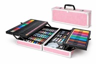 ZESTAW ARTYSTYCZNY 126 el. WALIZKA | Kredki Farby Pisaki Pastele Pędzle