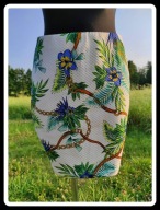 Amisu spódnica na gumce w kwiaty z podszewką 40 L