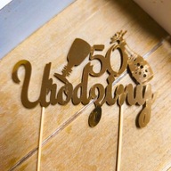 TOPPER NA TORT PERSONALIZACJA URODZINY 30,40,50 DEKORACJA