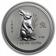 Lunar I - Rok Królika 1999 1 oz - Ag 999 - RZADKA!