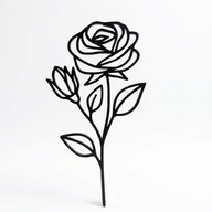 DEKORACJA ŚCIENNA 3D RÓŻA AŻUROWA NOWOCZESNA