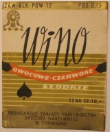 ETYKIETA - TYMBARK - Wino OWOCOWE - CZERWONE SŁODKIE, PODHALAŃAKIE ZAKŁADY