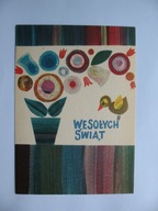 DANUTA IMIELSKA-GEBETHNER WESOŁYCH ŚWIĄT stara POCZTÓWKA 1972